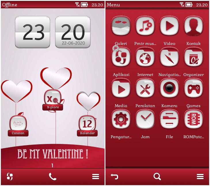 Be My Valentine Tema Symbian Belle 1