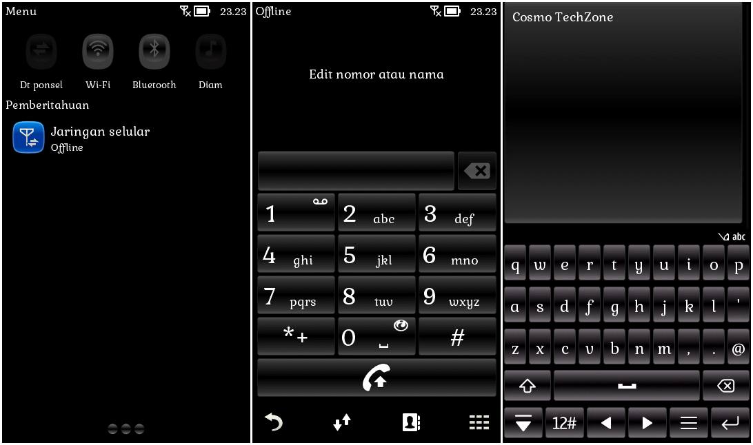 Black Tema Symbian Belle 2